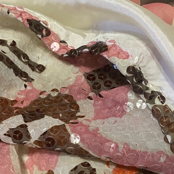 PAOLA FRANI Vintage Sequined Floral Geometric Italian Silk Pencil Skirt … - Picture 2 of 12